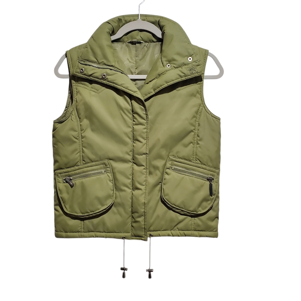 Extyn Green Puffer Vest with Pockets Size S Hiking Outdoors Layering